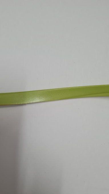 Biais imitation cuir anis au mètre