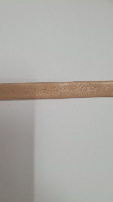 Biais imitation cuir beige au mètre