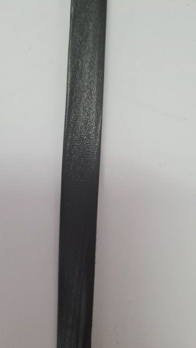 Biais imitation cuir noir au mètre