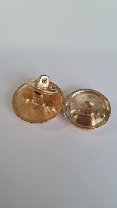Bouton métal marin à queue doré 15 / 20 / 23 mm à la pièce