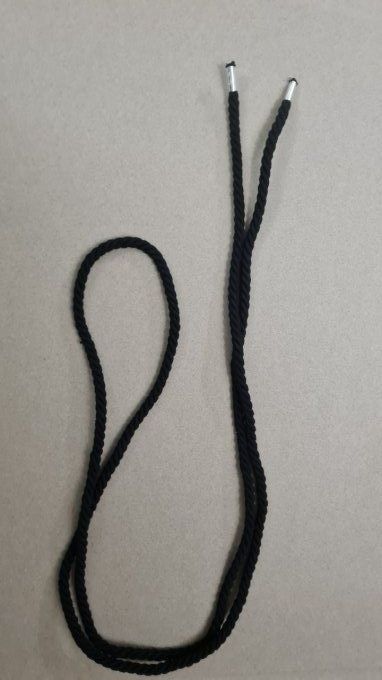 Ceinture coton noir 1m60