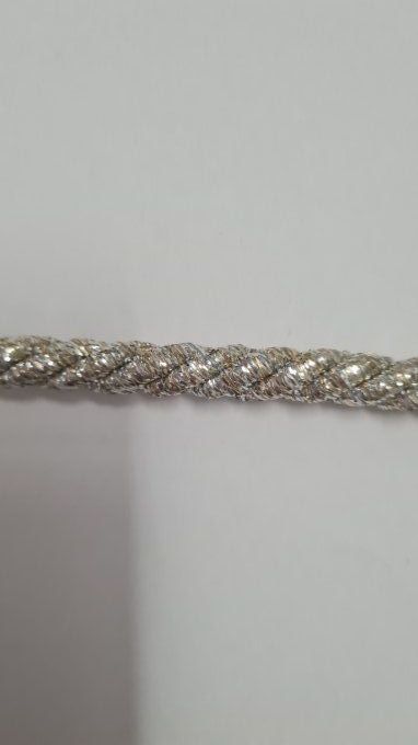 Cordon lurex 7 mm argent/doré