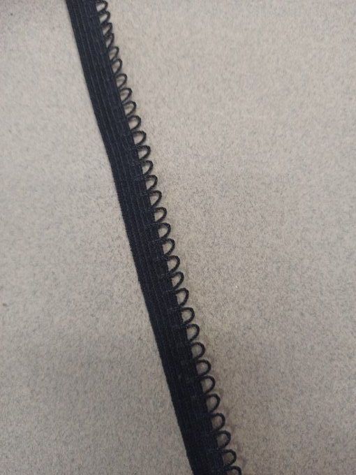 Elastique lingerie 12 mm noir au mètre