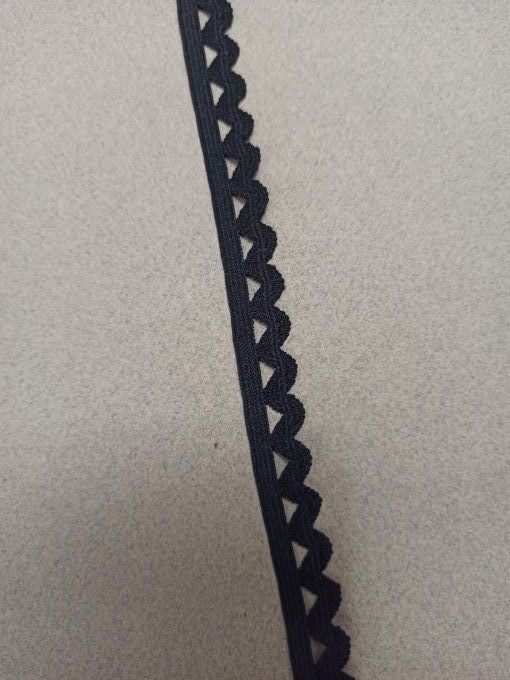 Elastique lingerie 14 mm  noir au mètre