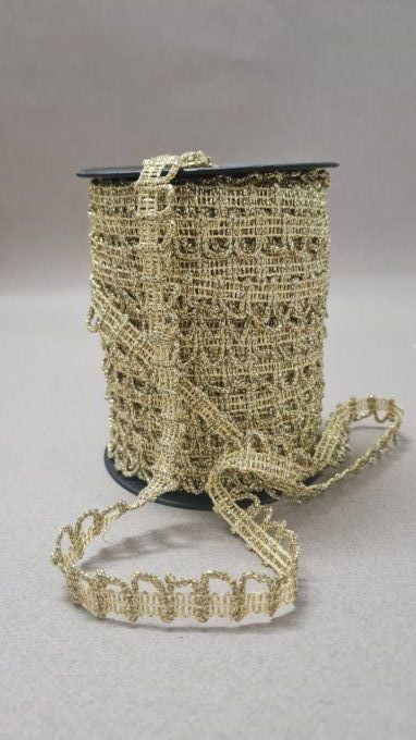 Galon boutonnière doré au mètre
