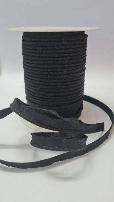 Passepoil noir lurex au mètre