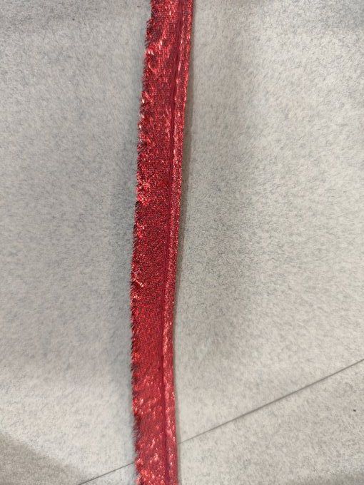 Passepoil lurex rouge au mètre