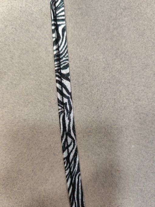 Passepoil lurex noir / argent au mètre -