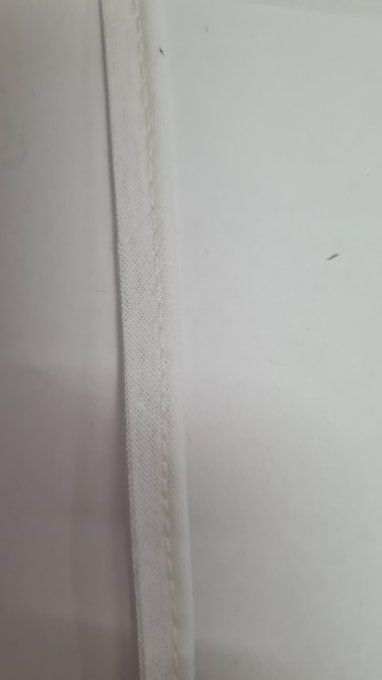 Passepoil coton blanc au mètre