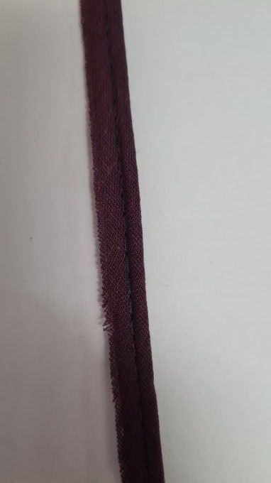 Passepoil coton prune au mètre