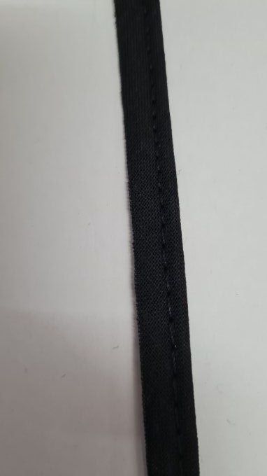 Passepoil coton noir au mètre