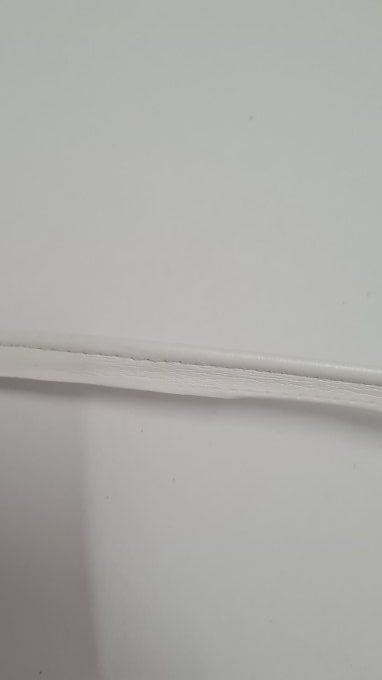 Passepoil imitation cuir blanc au mètre