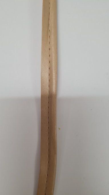 Passepoil imitation cuir beige au mètre