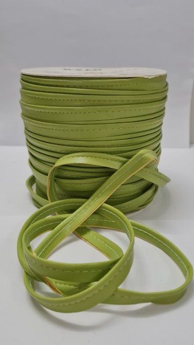 Passepoil imitation cuir anis au mètre