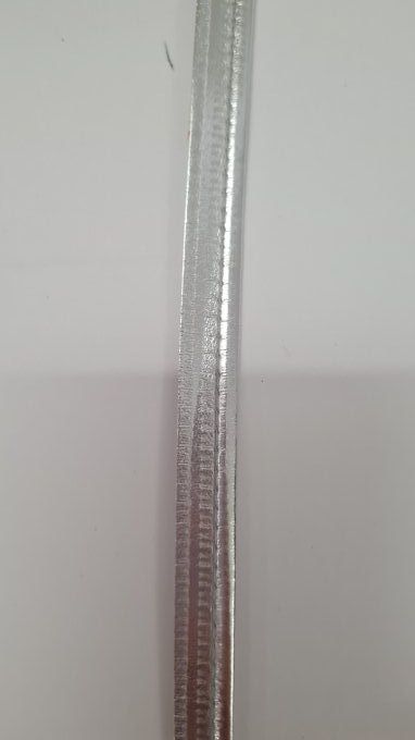 Passepoil imitation cuir lamé argent au mètre