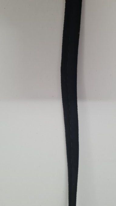 Passepoil imitation daim noir au mètre