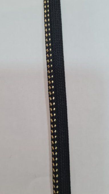 Passepoil  noir doré  au mètre