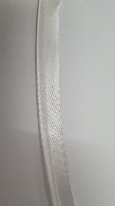 Passepoil satin blanc au mètre