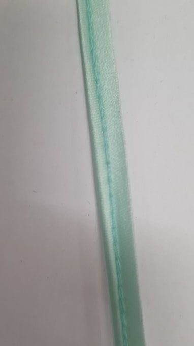 Passepoil satin vert d'eau au mètre