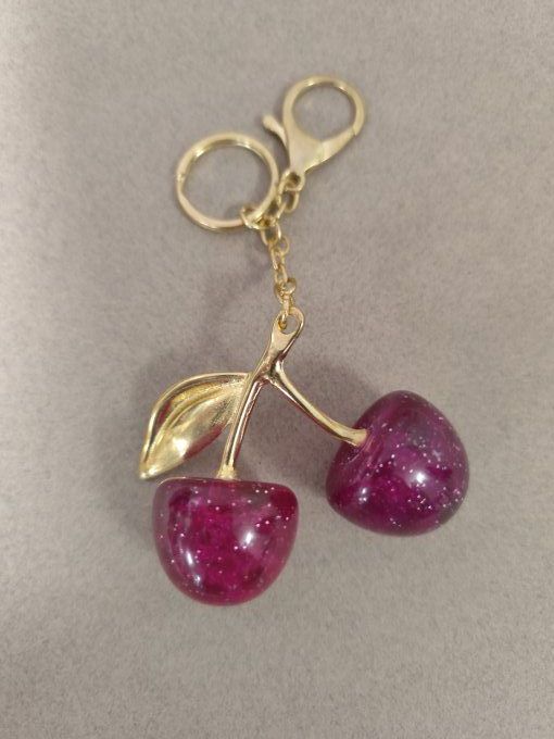 Porte-clés cerise à la pièce