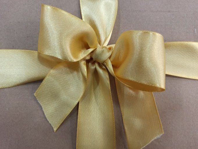 Promotion ruban satin jaune doré 40 mm - 50 mètres