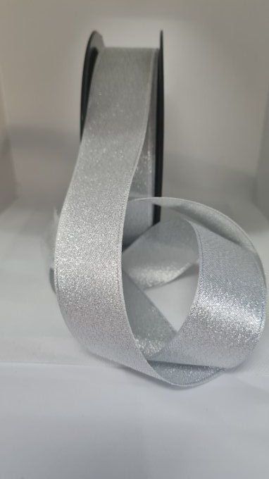 Ruban argenté 40mm au mètre