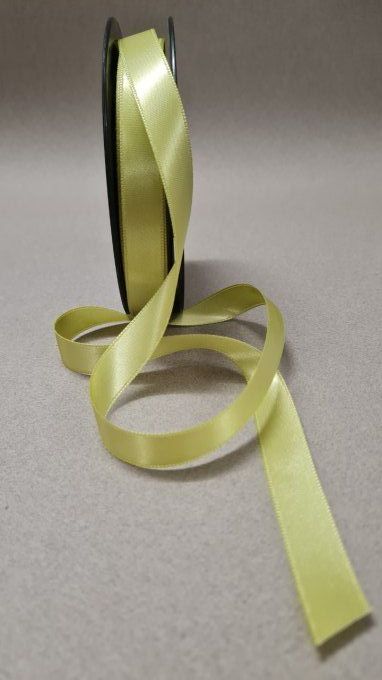 Ruban satin jaune anis au mètre