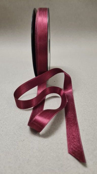 Ruban satin bordeaux au mètre