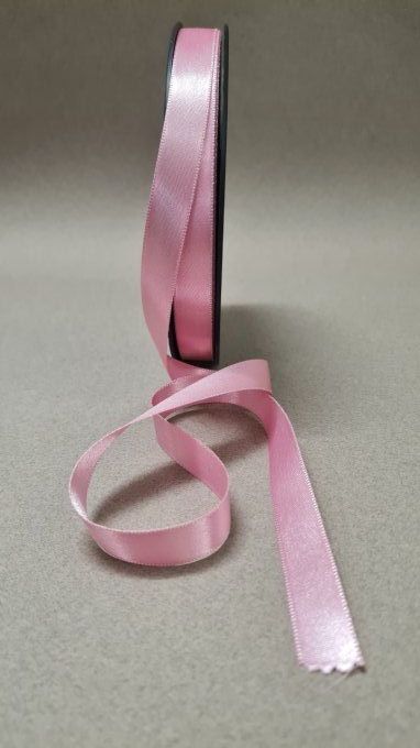 Ruban satin rose clair au mètre