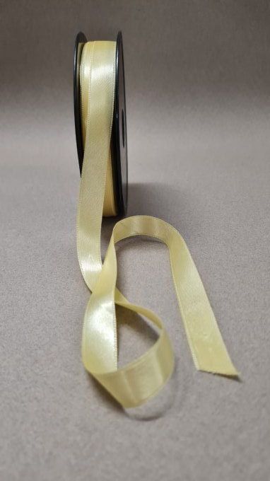 Ruban satin jaune au mètre