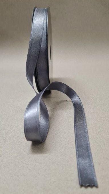 Ruban satin gris foncé