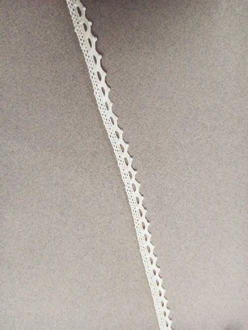 Dentelle Macramé au mètre - 12mm écru - 