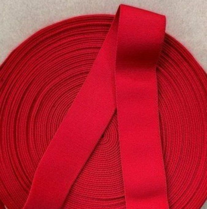 Élastique ceinture boxer 30 mm rouge au mètre