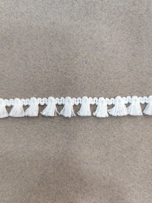 Galon frange coton blanc 12 mm au mètre galon couture mercerie paris