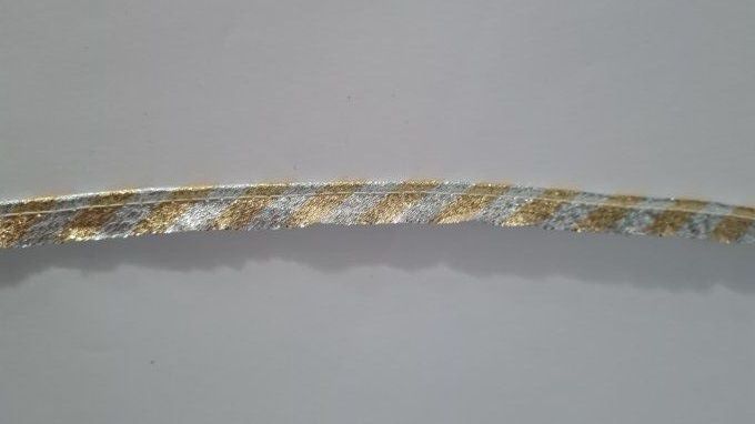 Passepoil lurex argent / doré au mètre