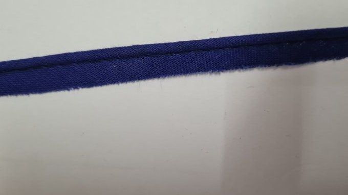 Passepoil coton bleu roi au mètre
