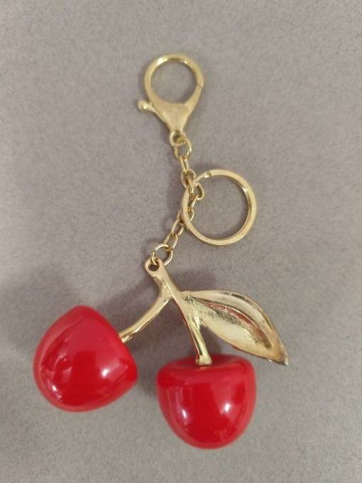 Porte-clés cerise à la pièce -