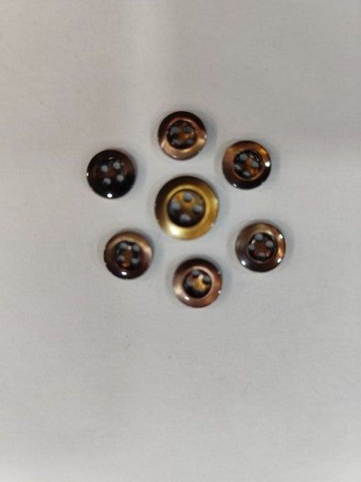 Bouton nacre cuivre 9 / 11 mm à la pièce