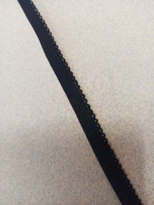 Elastique lingerie 10 mm noir au mètre