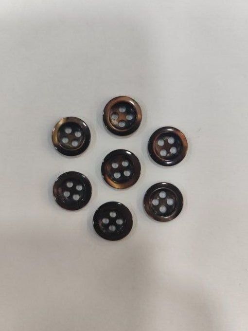 Bouton nacré caramel 11 mm à la pièce 