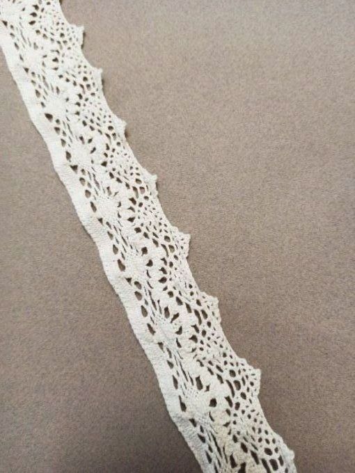 Galon macramé écru 50 mm au mètre