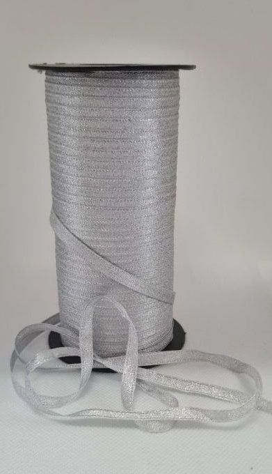 Ruban argenté 6 mm au mètre