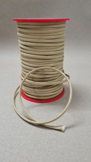 Cordon ciré plat 3.5 mm - beige