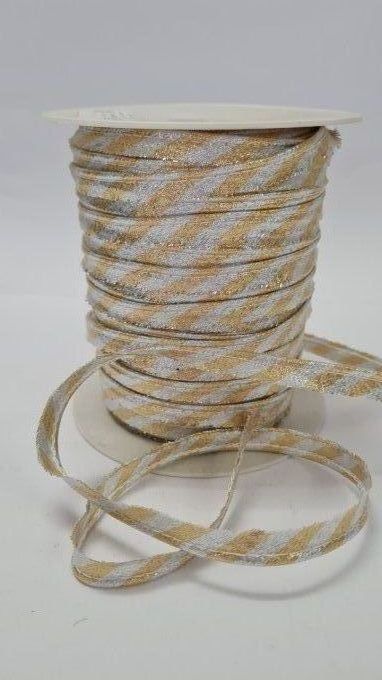 Passepoil lurex argent / doré au mètre