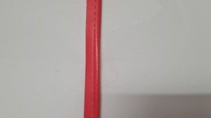 Passepoil imitation cuir corail au mètre