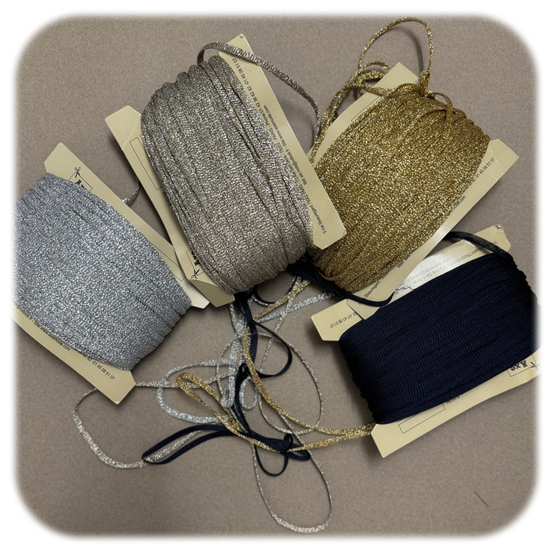 ruban albene doré argenté _ axe mode accessoires