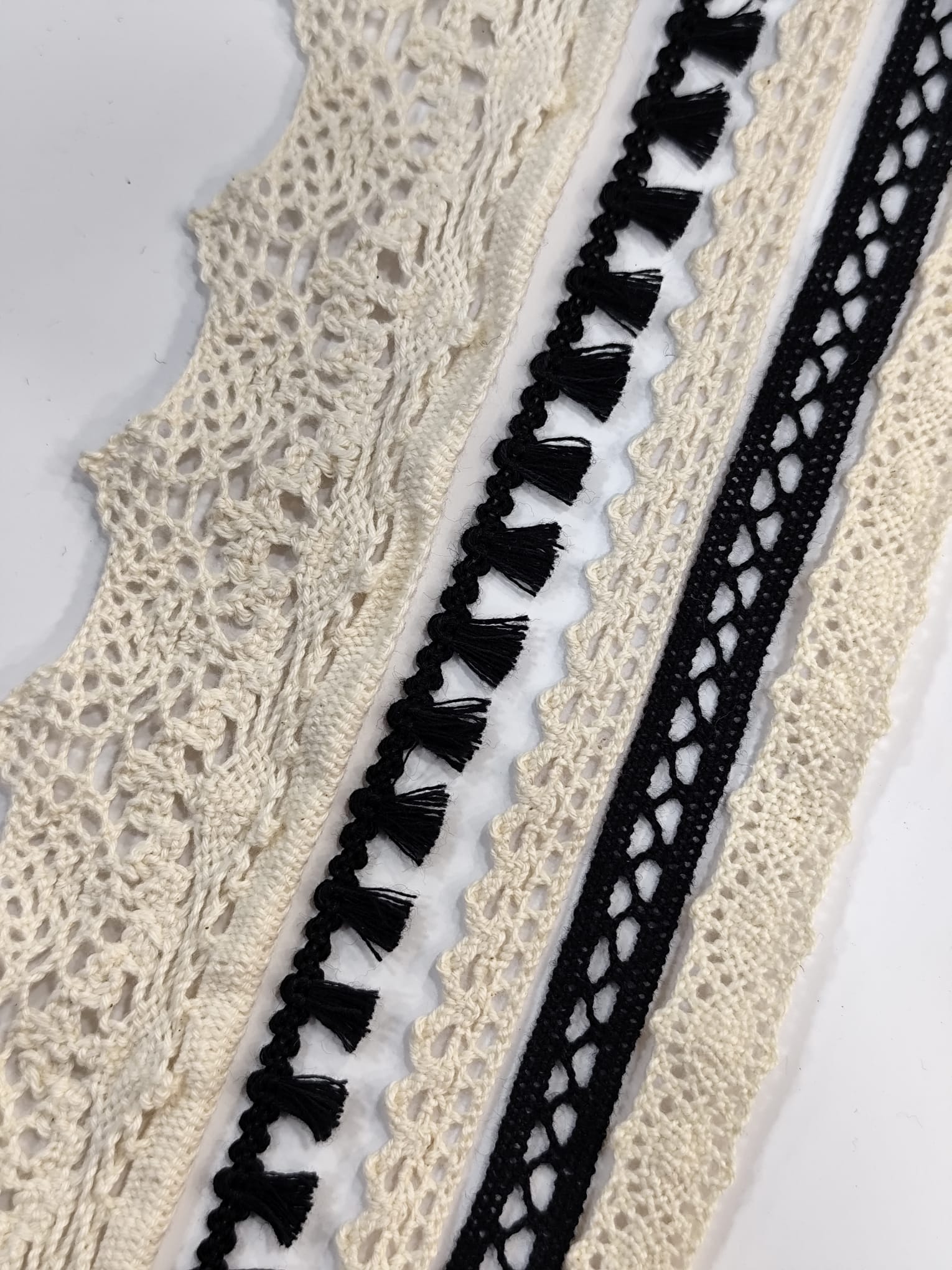 Galon macramé coton au mètre